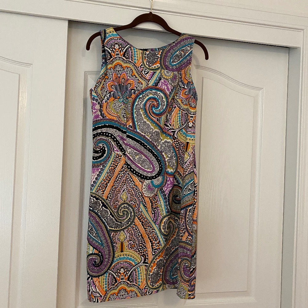 Retro AGB Sheath Style Bright Paisley Dress